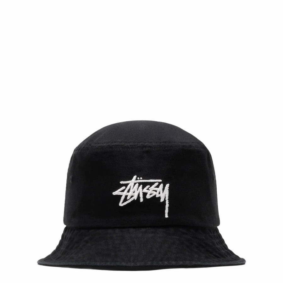 Headwear * | Stussy Big Stock Bucket Hat Black