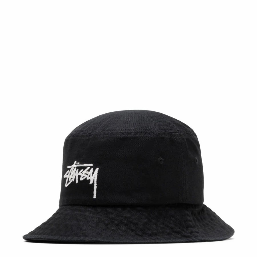 Headwear * | Stussy Big Stock Bucket Hat Black