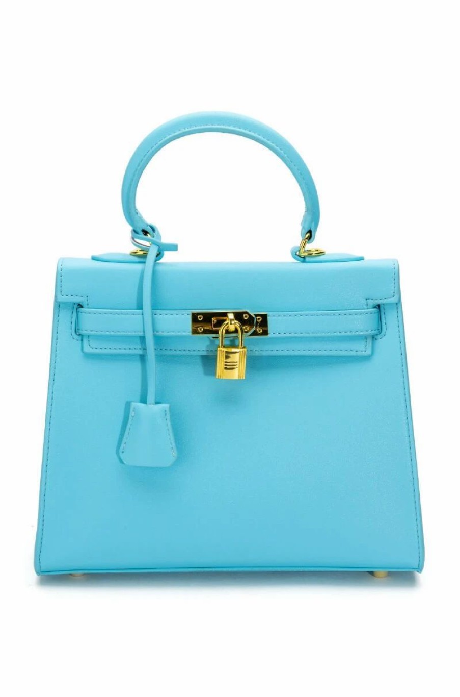 Handbags, Clutches & Wallets * | Work It Pu Leather Light Bag Blue