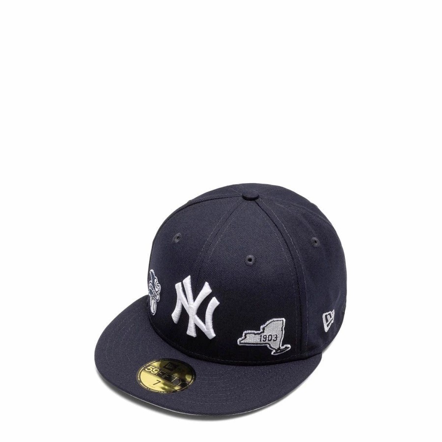 Headwear * | New Era 59Fifty New York Yankees Identity Fitted Cap Navy