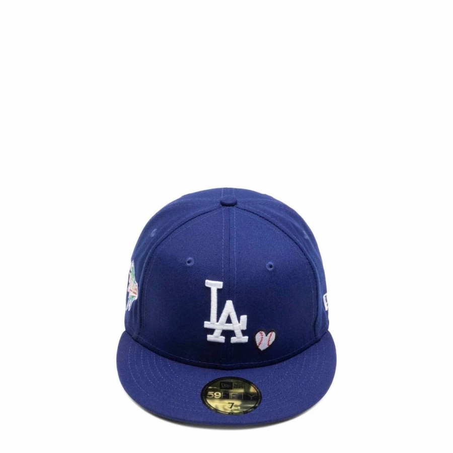 Headwear * | New Era 59Fifty Los Angeles Dodgers Team Heart Fitted Cap Royal Blue