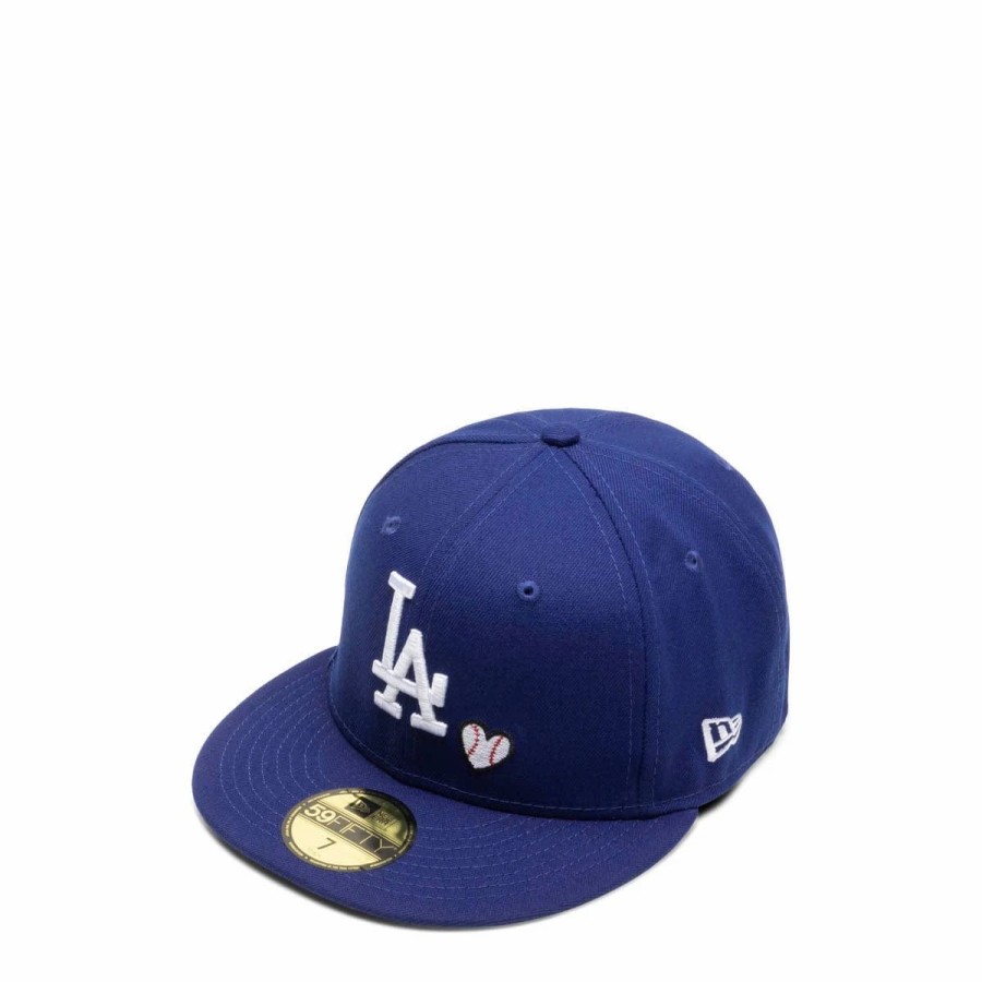 Headwear * | New Era 59Fifty Los Angeles Dodgers Team Heart Fitted Cap Royal Blue