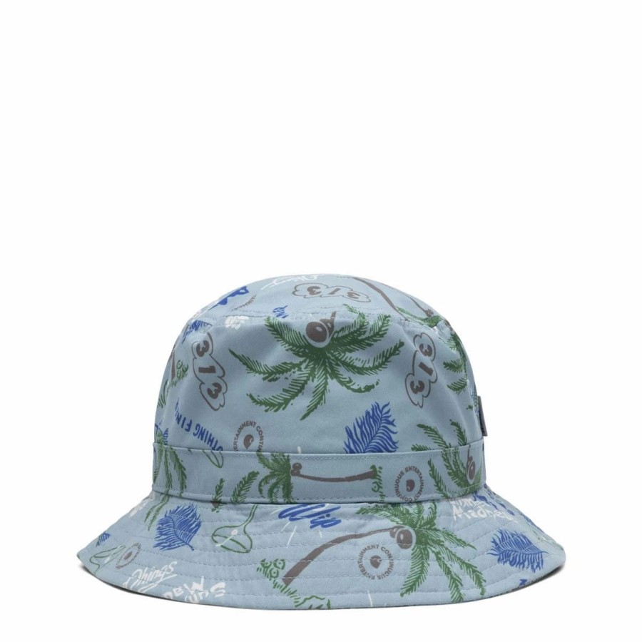 Headwear * | Carhartt Wip Sylvan Bucket Hat Mirage Print/Frosted Blue