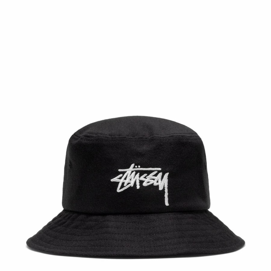 Headwear * | Stussy Big Stock Bucket Hat Black