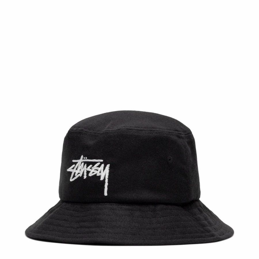 Headwear * | Stussy Big Stock Bucket Hat Black