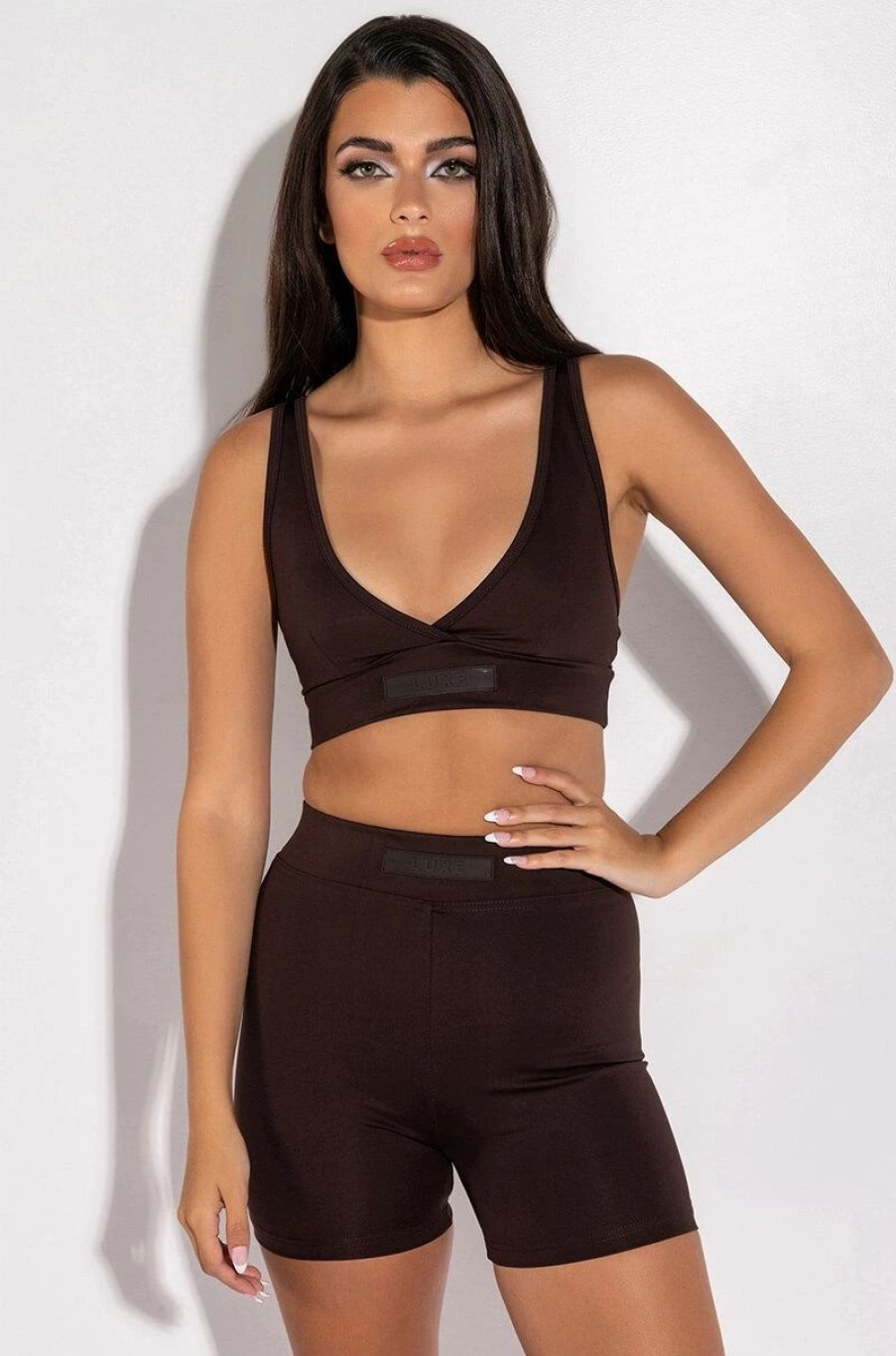 Crop Tops & Bralettes * | Basic Luxe Mocha Bralette Brown