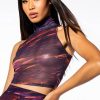 Crop Tops & Bralettes * | Something Special Mesh Tank Top Purple Multi