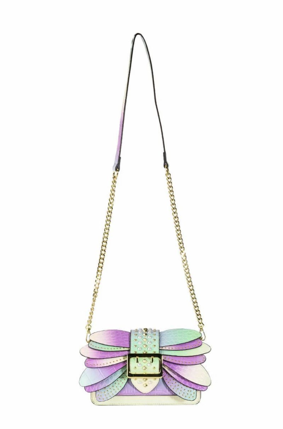 Handbags, Clutches & Wallets * | Full Bloom Embellished Crossbody Bag Blue Multi