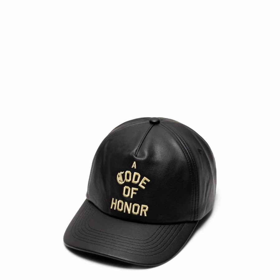 Headwear * | Honor The Gift Los Angeles Leather Cap Black Leather