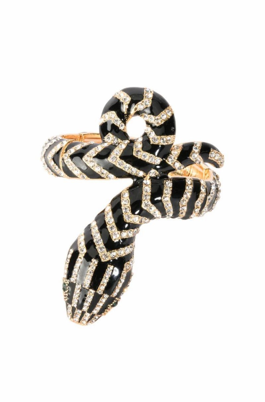 Jewelry * | Slithery Snake Wrap Bracelet Black