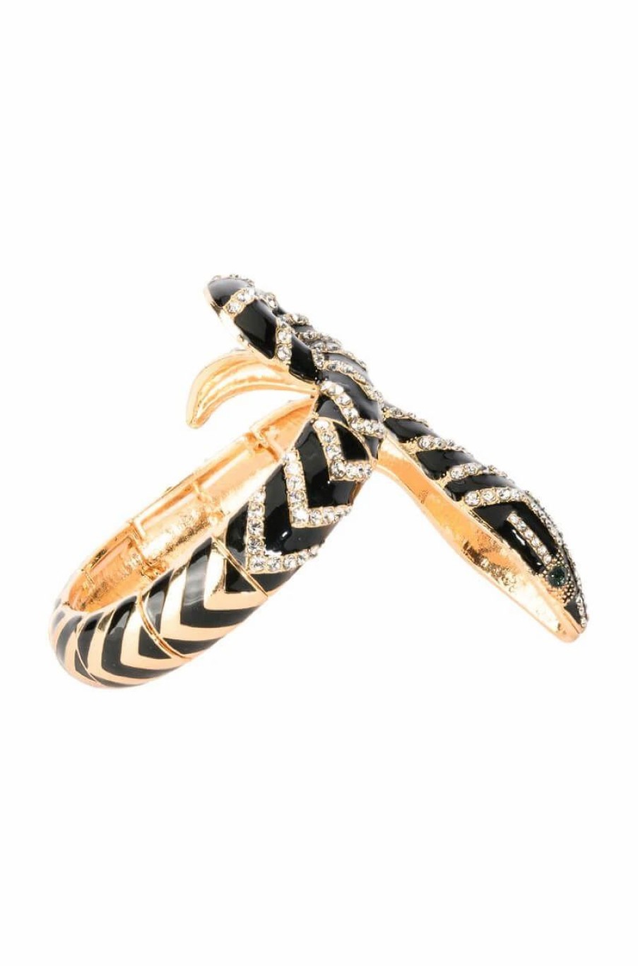 Jewelry * | Slithery Snake Wrap Bracelet Black