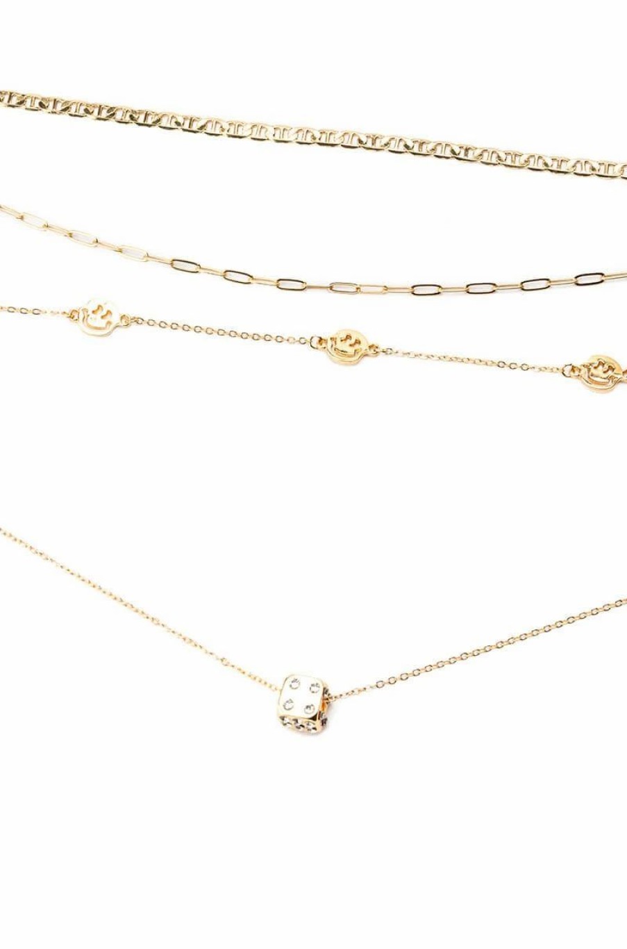 Jewelry * | Place Your Bets Necklace Set Gold