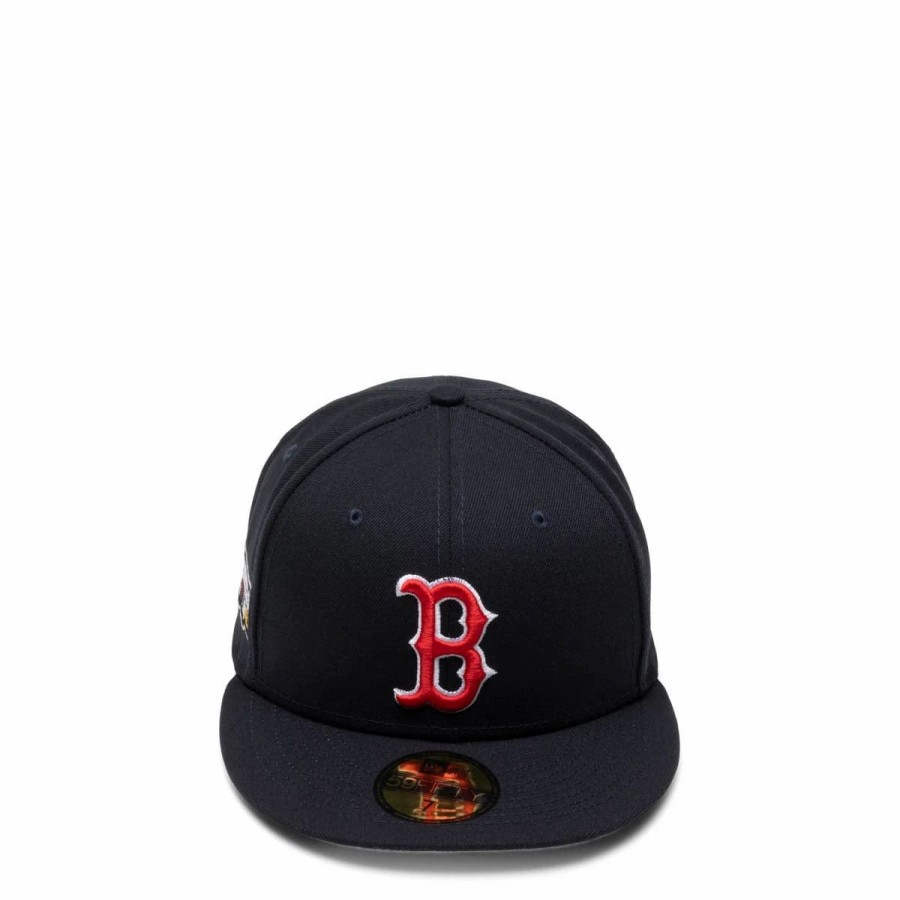 Headwear * | New Era 59Fifty Boston Red Sox Patch Up Fitted Cap Navy