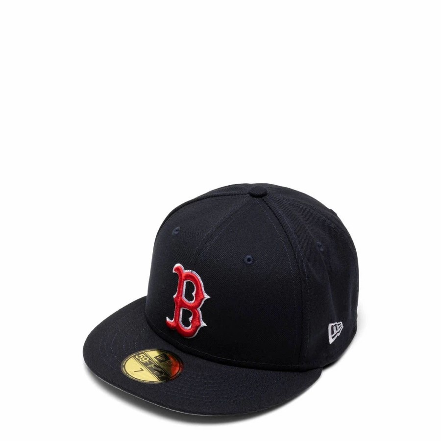 Headwear * | New Era 59Fifty Boston Red Sox Patch Up Fitted Cap Navy