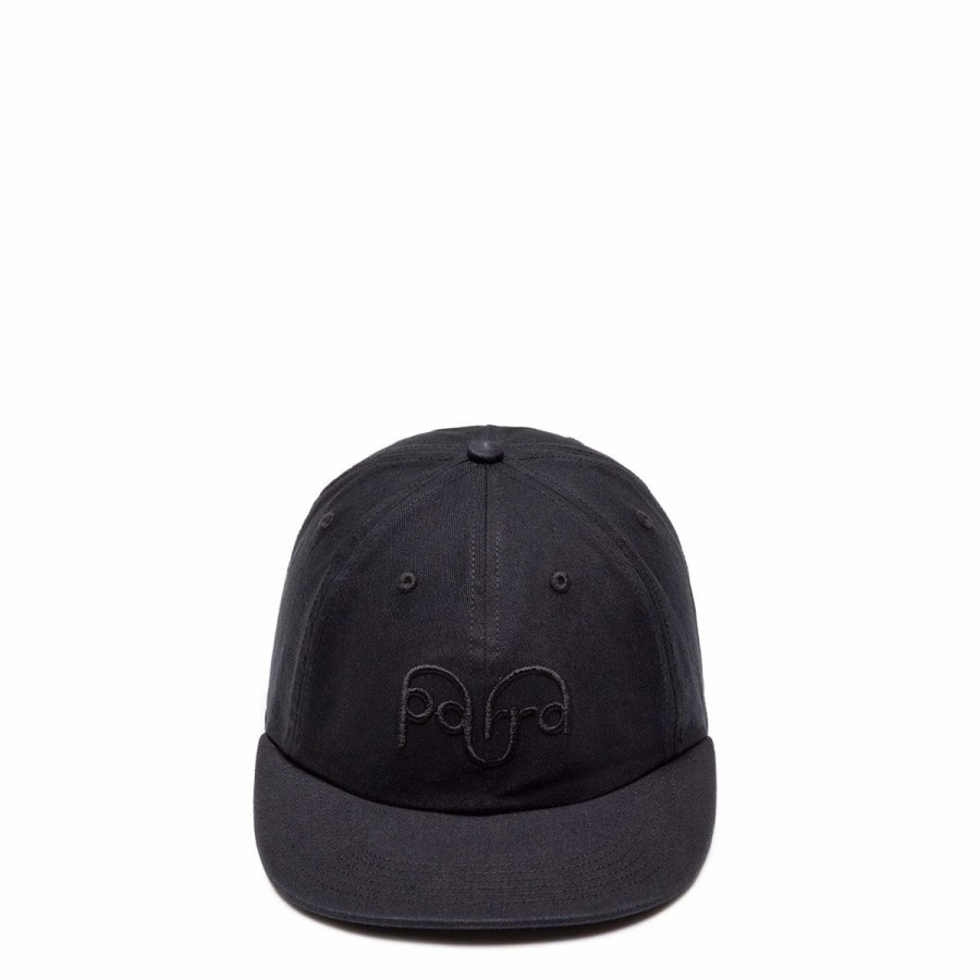 Headwear * | By Parra Weird Logo 6 Panel Hat Black