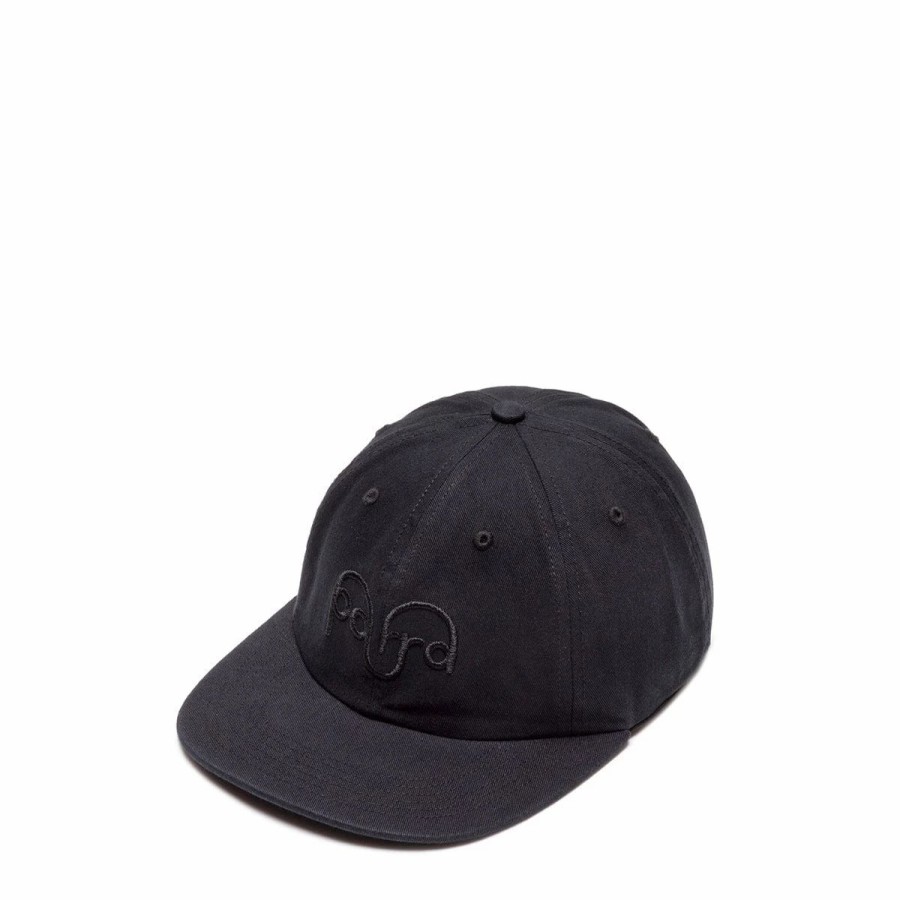 Headwear * | By Parra Weird Logo 6 Panel Hat Black