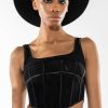 Crop Tops & Bralettes * | All On Me Corset Top Black