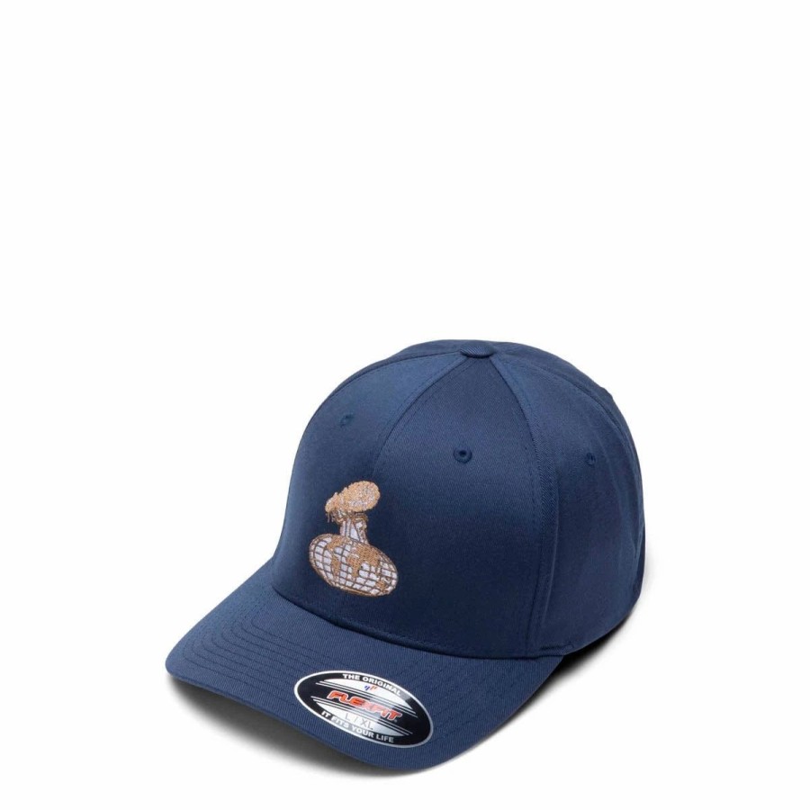 Headwear * | Fucking Awesome Flea The World Flexfit Hat Navy