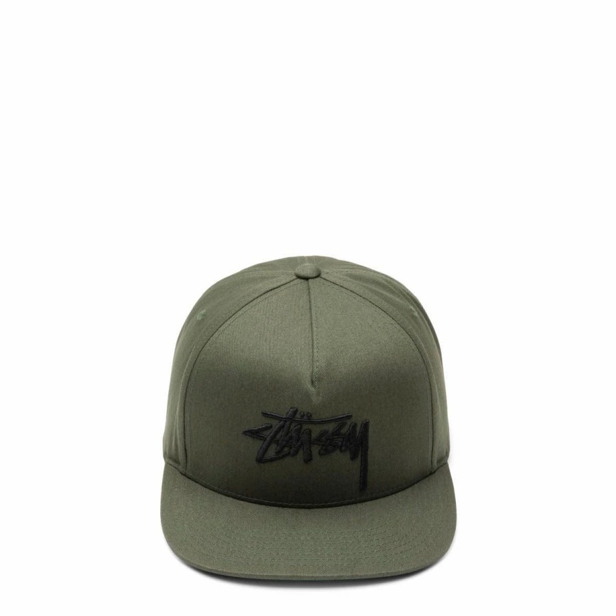 Headwear * | Stussy Big Stock Point Crown Cap Light Olive