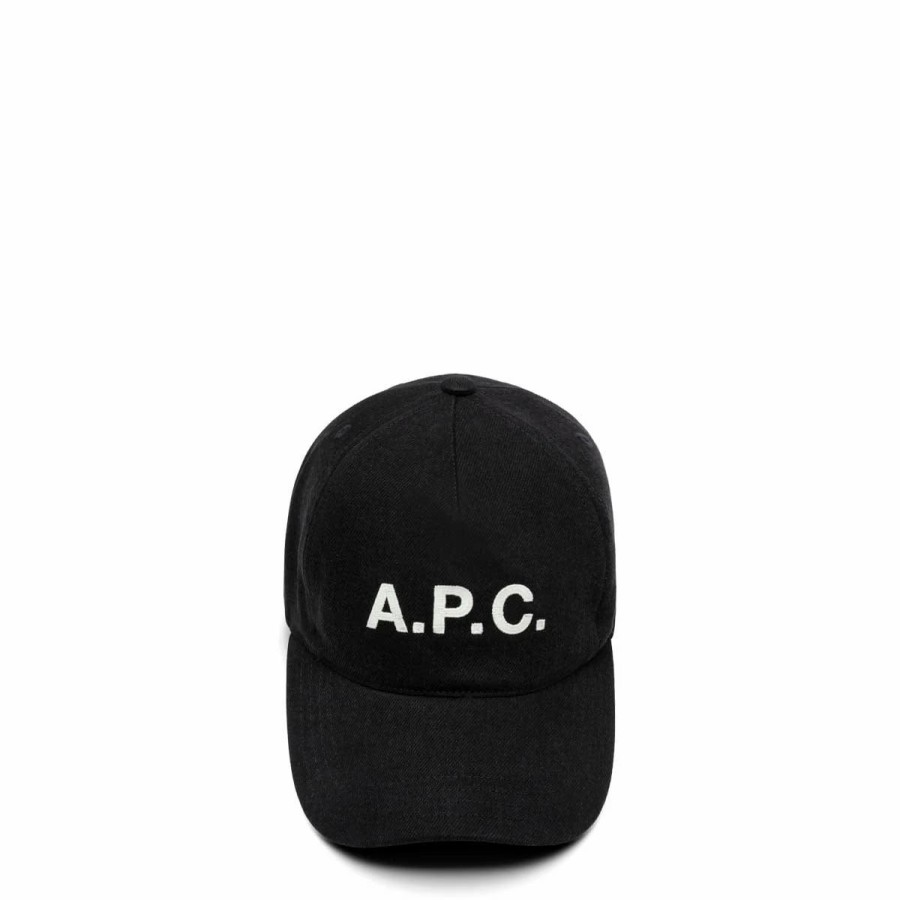 Headwear * | A.P.C. Eden Baseball Cap Black