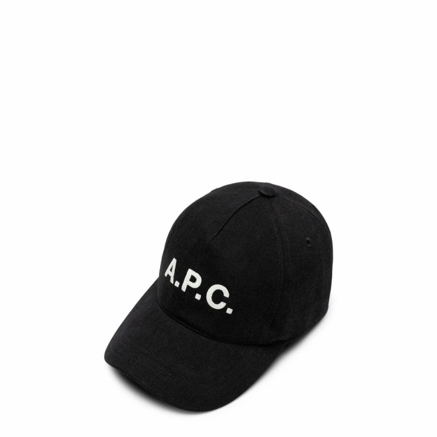 Headwear * | A.P.C. Eden Baseball Cap Black