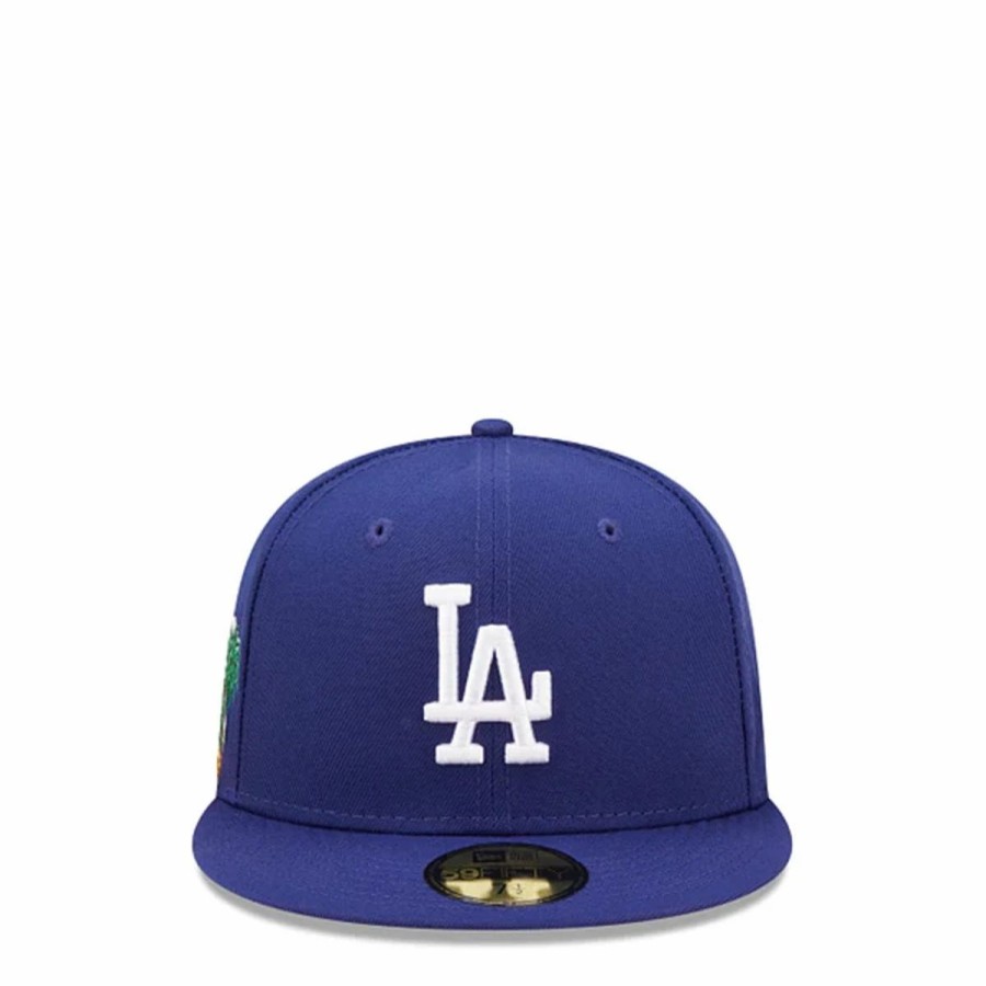 Headwear * | New Era 59Fifty Los Angeles Dodgers Icon Fitted Cap Navy