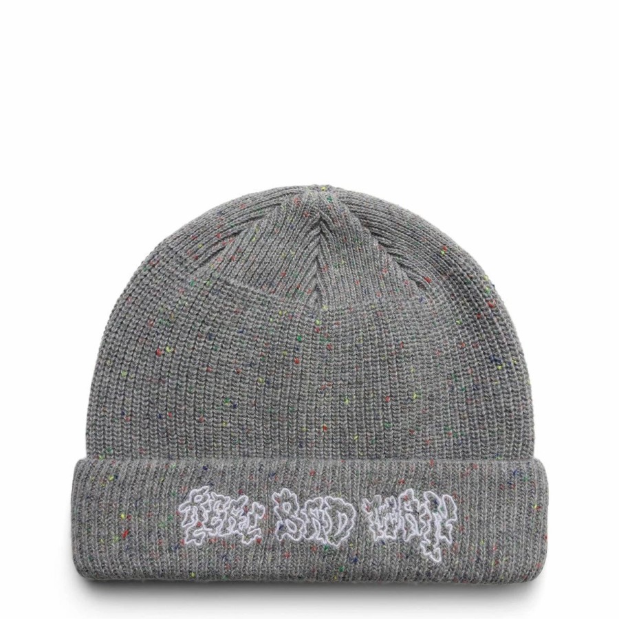 Headwear * | Real Bad Man Wild Record Knit Beanie Gray