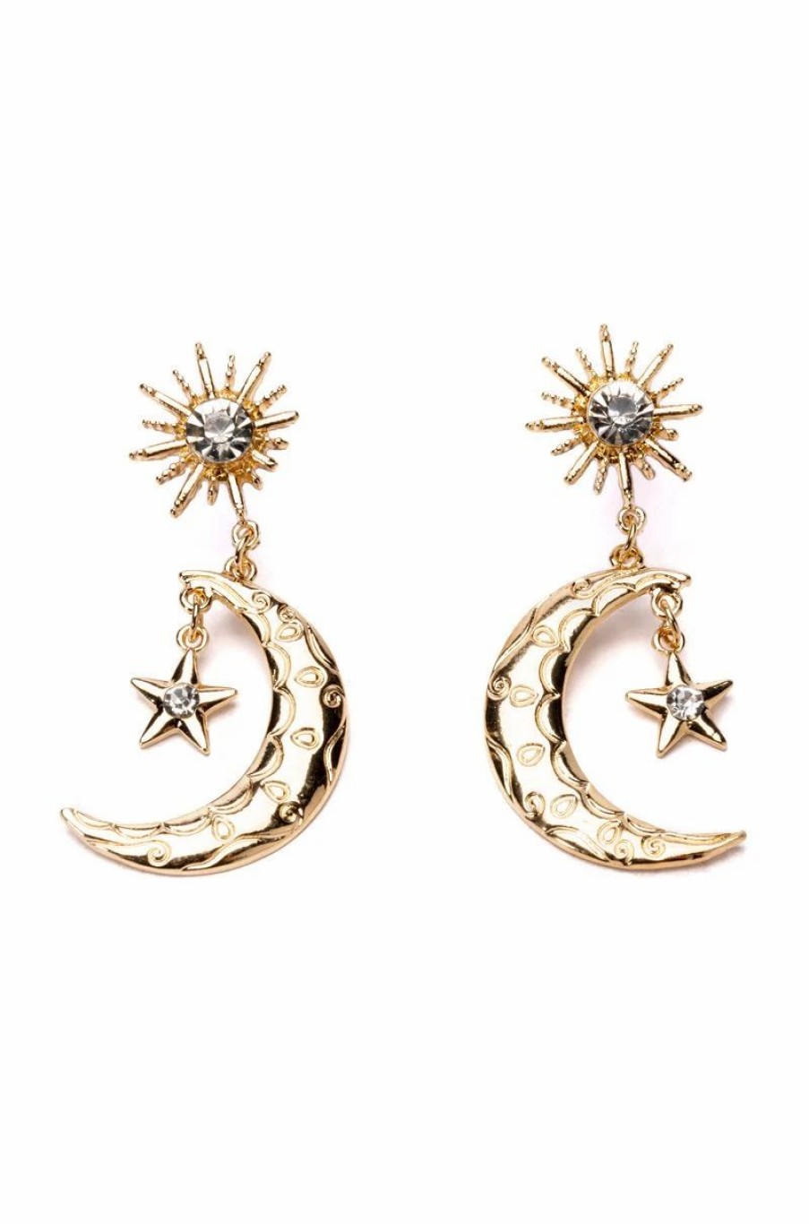 Jewelry * | Astro Girl Embellished Earrings Gold