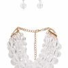 Jewelry * | The Way Bubble Statement Necklace Set Clear