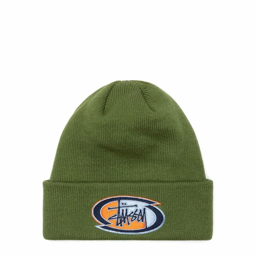 Headwear * | Stussy Patch Cuff Beanie Green