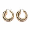 Jewelry * | Go Time Textured Hoops Gold