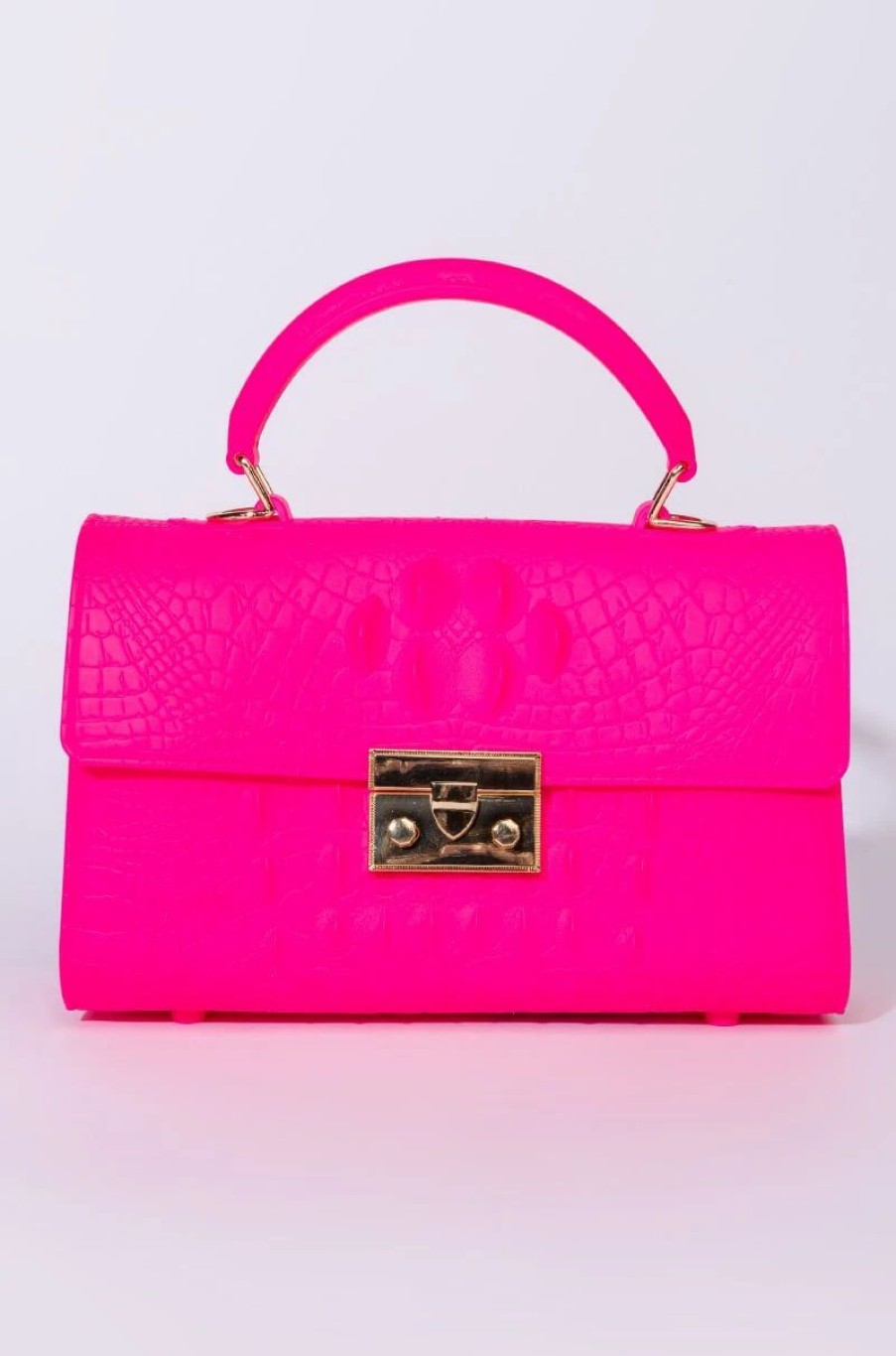 Handbags, Clutches & Wallets * | See Ya Later Alligator Med Bag Fuchsia