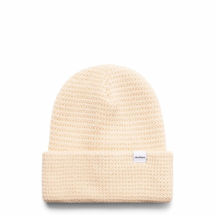 Headwear * | Druthers Organic Cotton Waffle Knit Beanie Off White