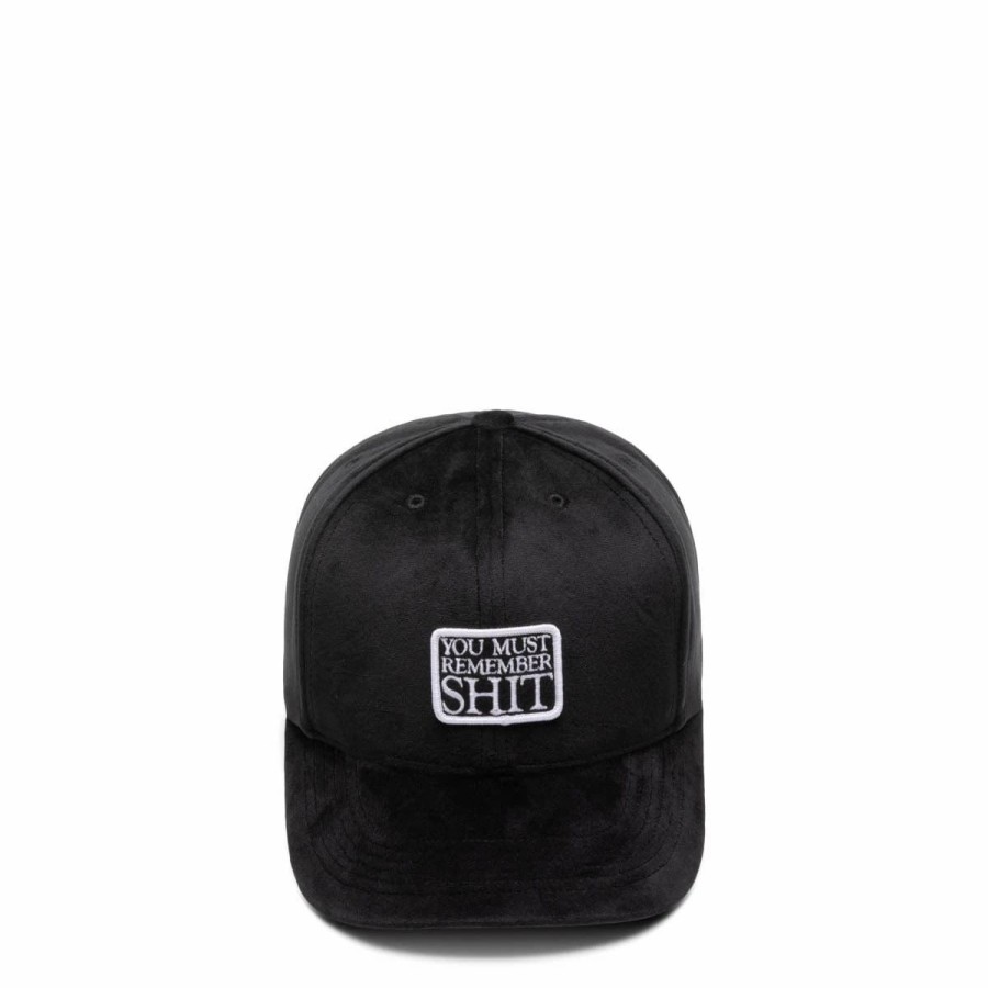 Headwear * | Fucking Awesome Remember Shit Velvet Snapback Black