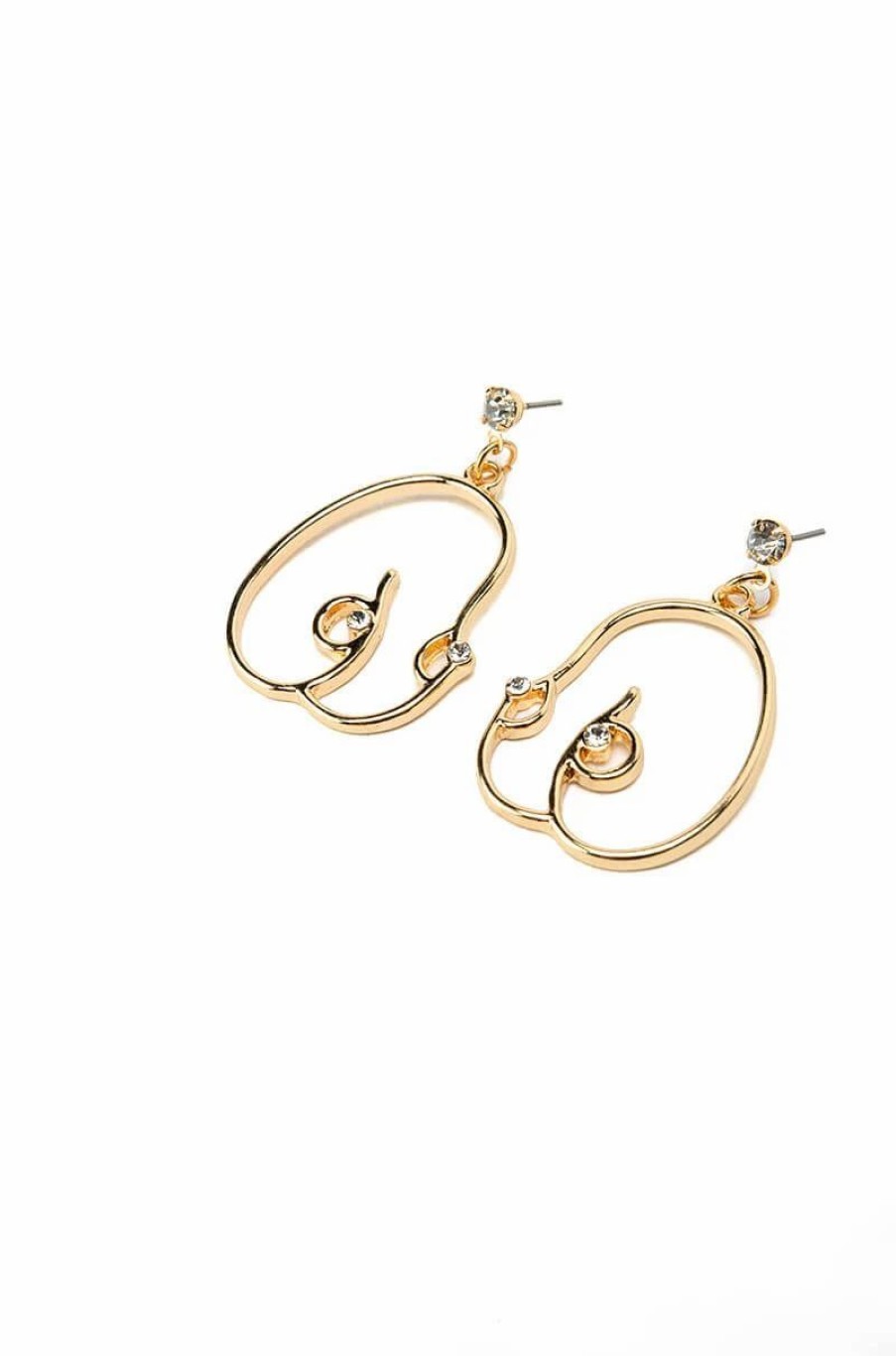 Jewelry * | Double Trouble Earrings Gold