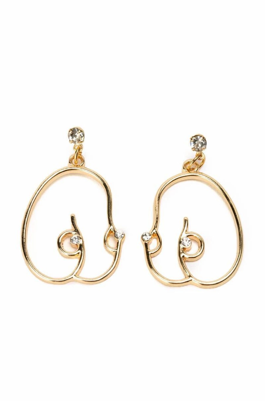 Jewelry * | Double Trouble Earrings Gold