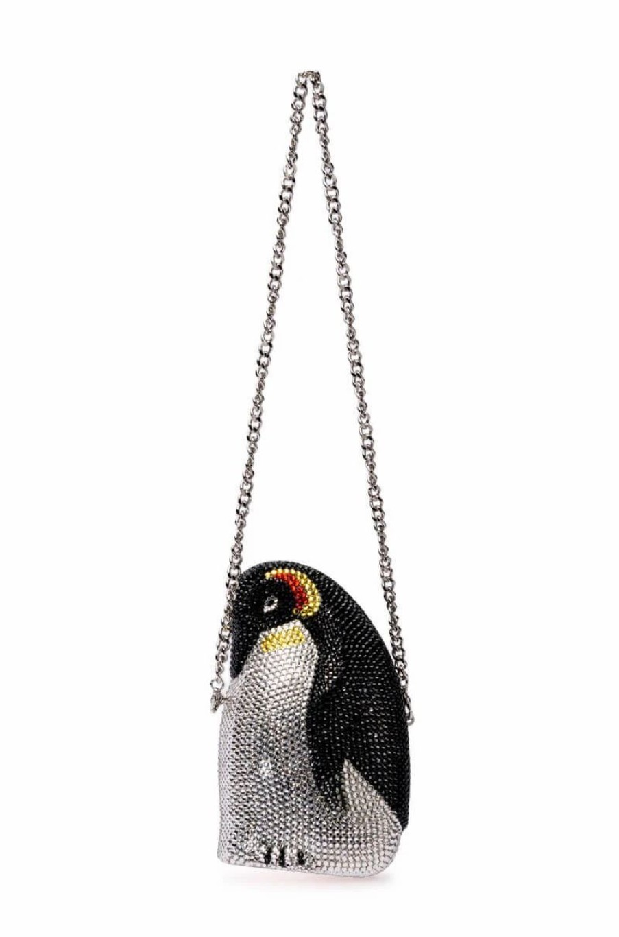 Handbags, Clutches & Wallets * | March Of The Penguin Bling Rhinestone Clutch Black Multi