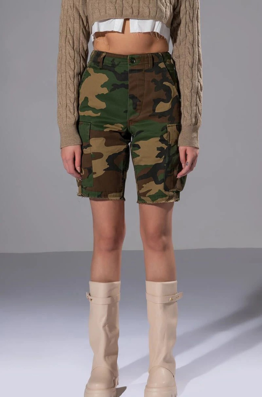 Denim * | Break The Rules Cargo Short Camo