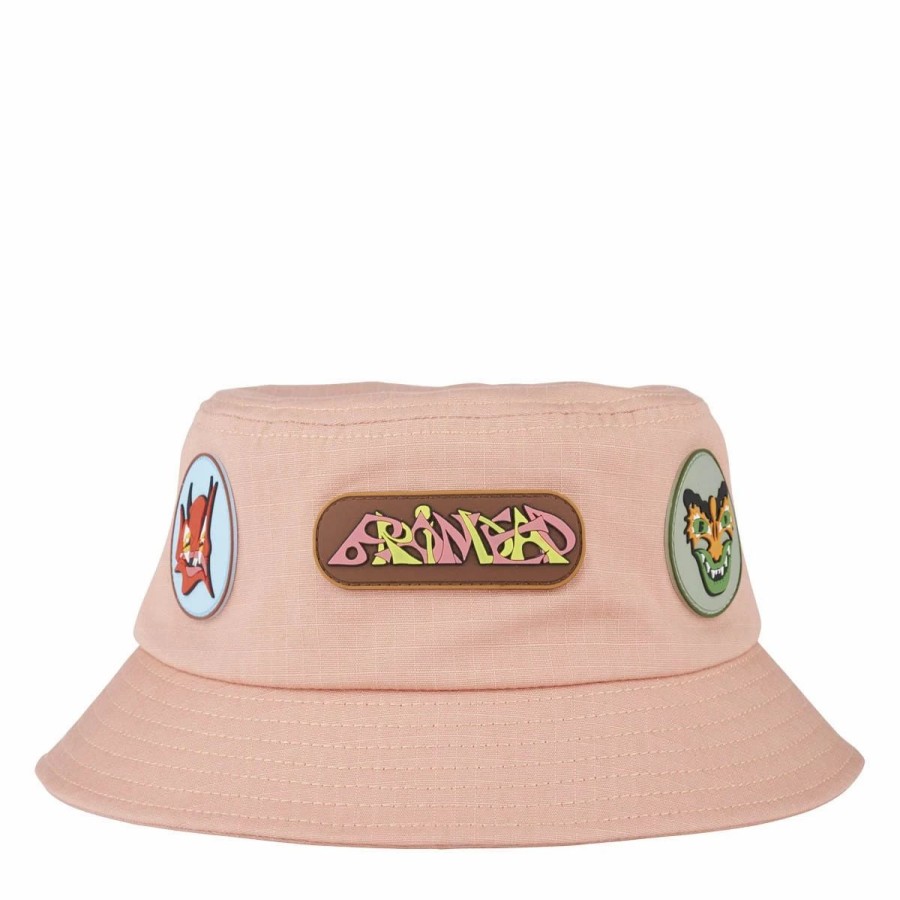 Headwear * | Brain Dead Metal Bucket Hat Coral