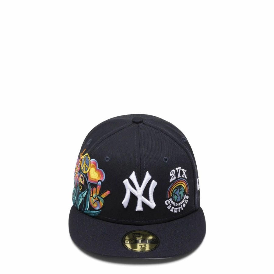 Headwear * | New Era 59Fifty New York Yankees Groovy Fitted Cap Navy