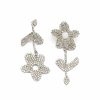 Jewelry * | Ready To Bloom Rhinestone Dangle Earrings Silver