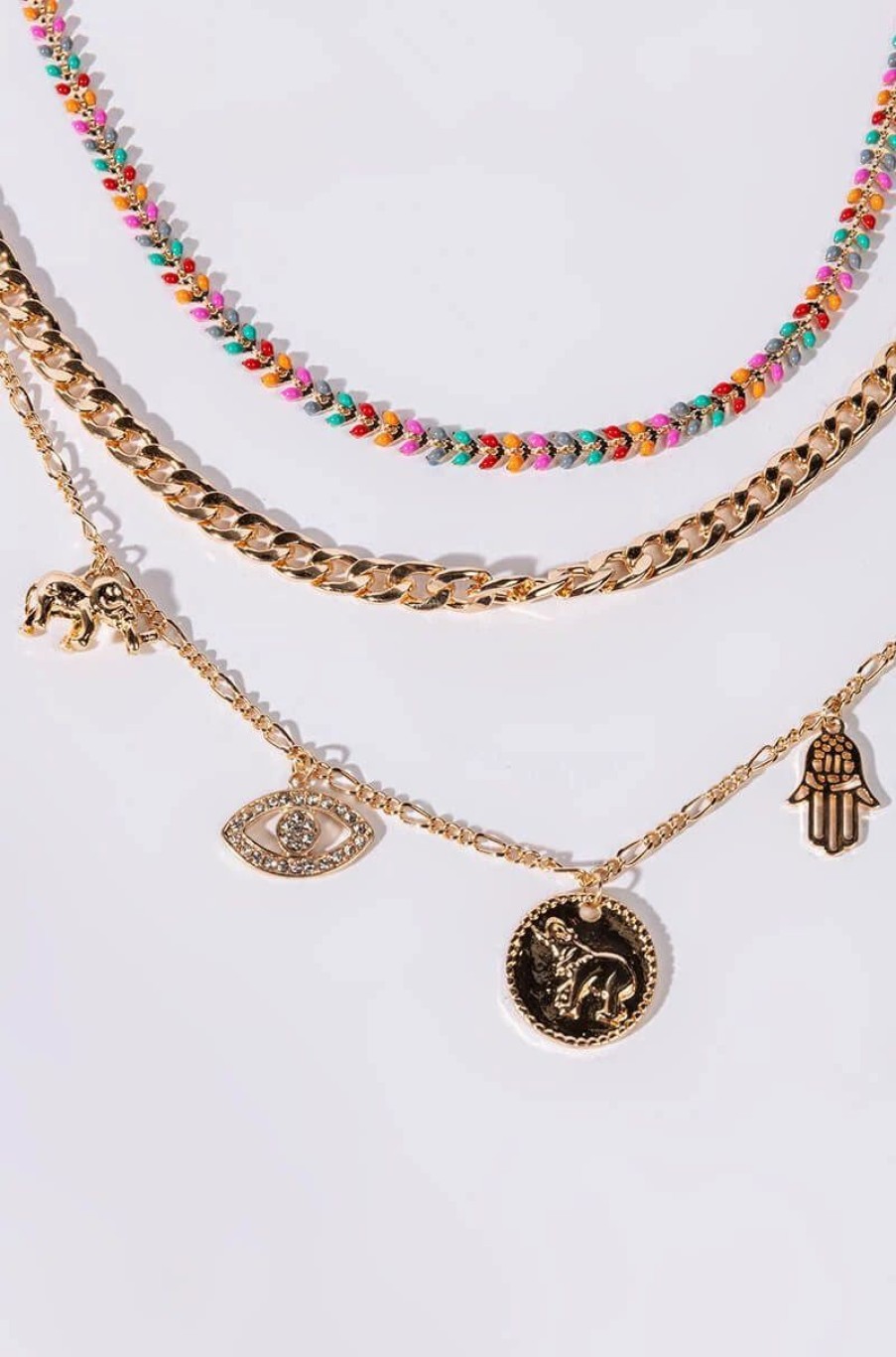 Jewelry * | Lucky Charms Necklace Set Gold