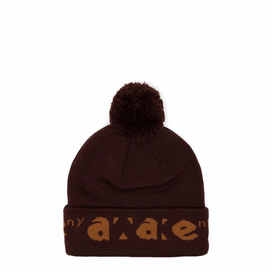 Headwear * | Awake Ny Block Out Logo Beanie Brown