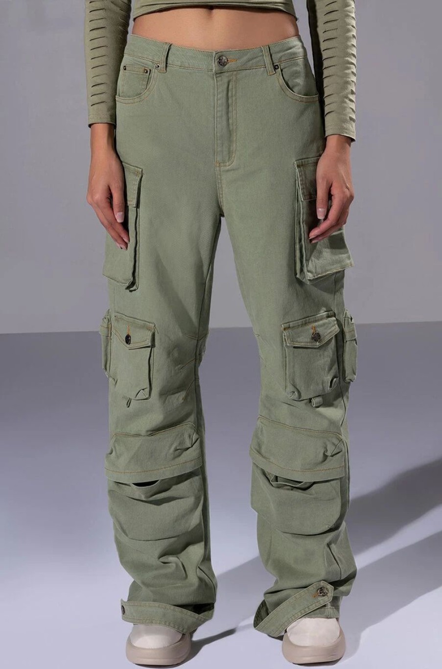 Denim * | You Know It Cargo Pants Olive