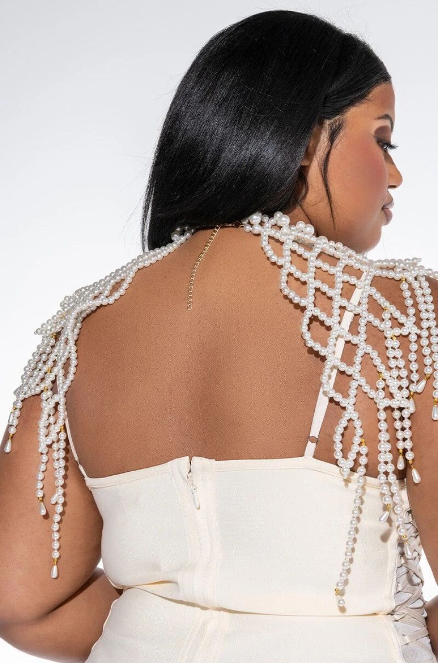 Jewelry * | Lizbeth Pearl Body Chain Ivory