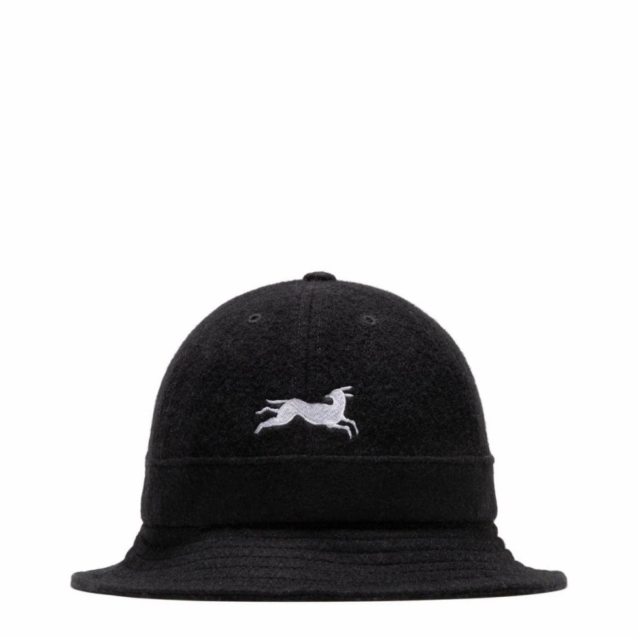 Headwear * | By Parra Jumping Fox Bell Bucket Hat Black