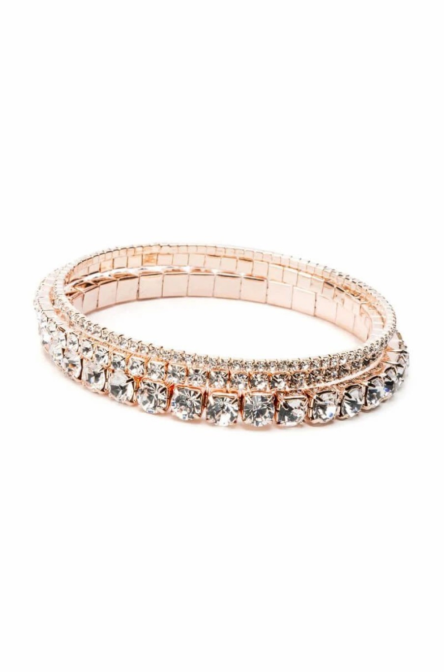 Jewelry * | Made Of Money Tennis Bracelet Set Rose Gold