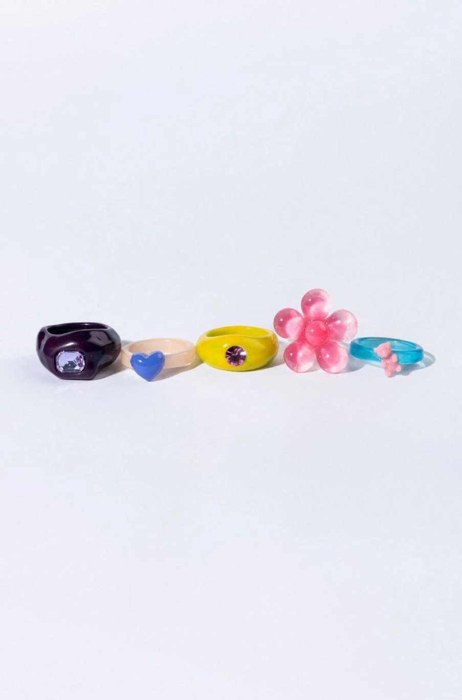 Jewelry * | Flower Power Candyland Ring Set Multi