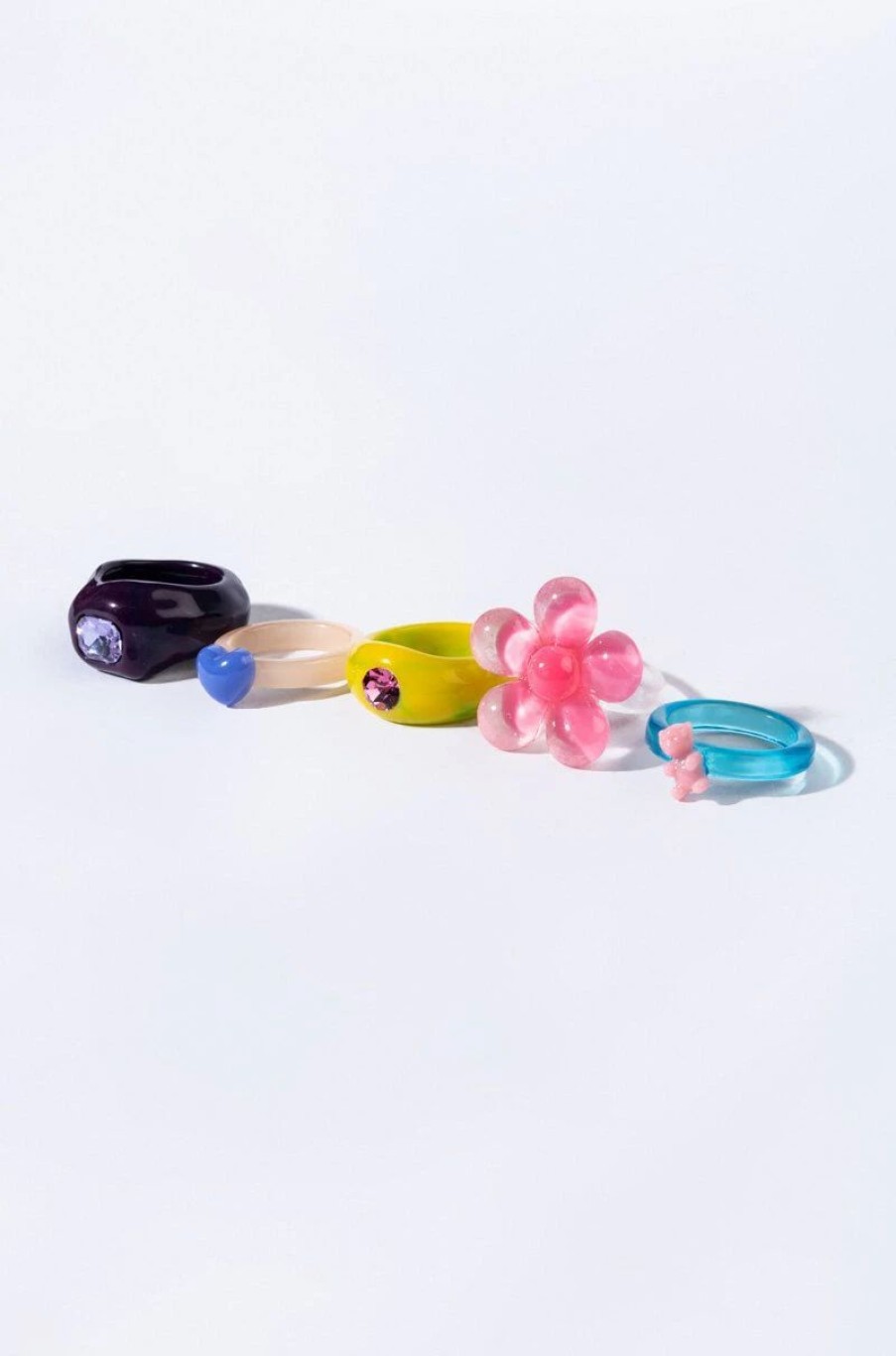 Jewelry * | Flower Power Candyland Ring Set Multi