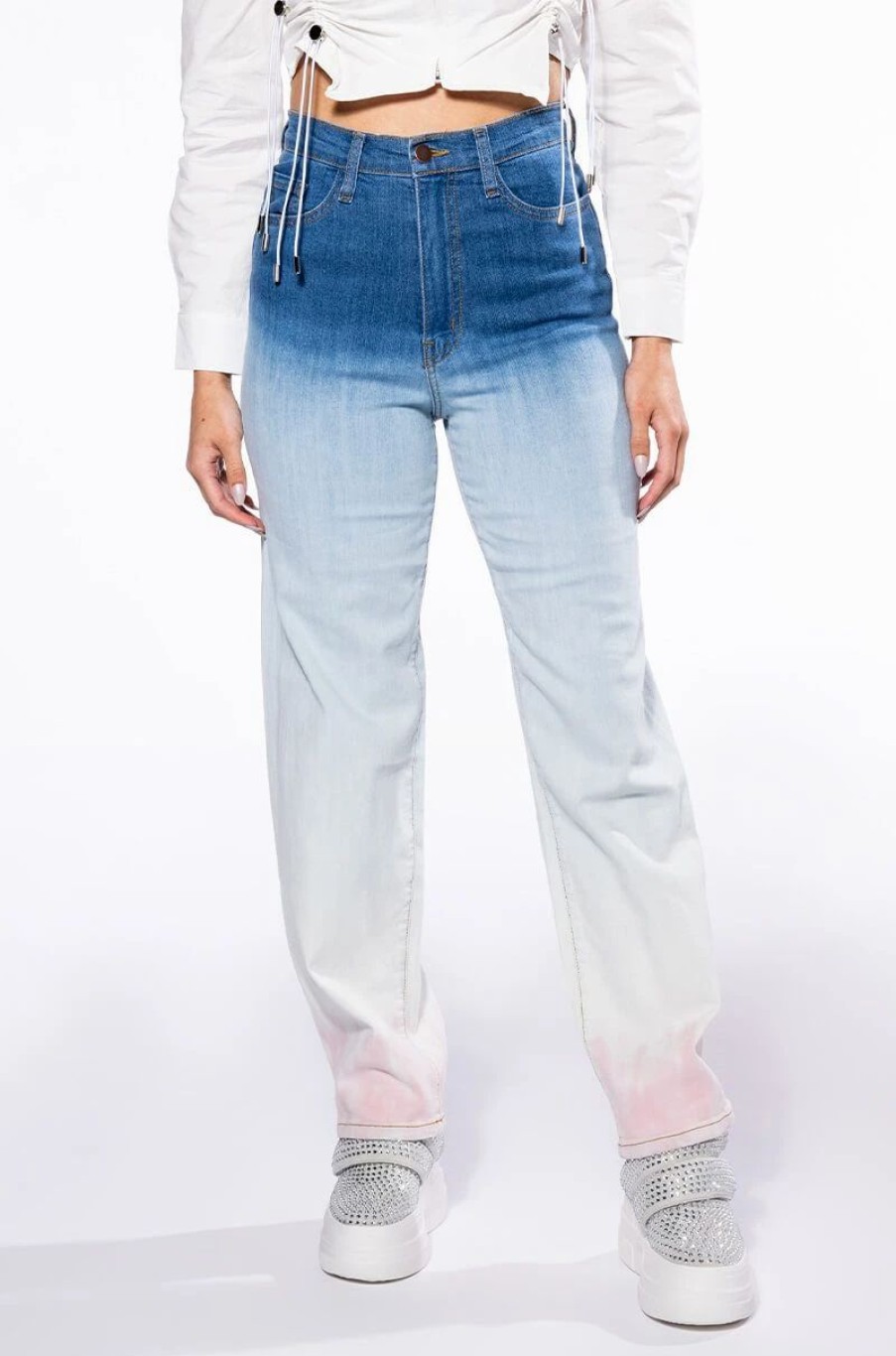 Denim * | Brooklynne Ombre High Rise Jeans Blue